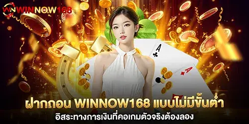 Deposit and withdraw with Winnow168 with no minimum amount, complete freedom.