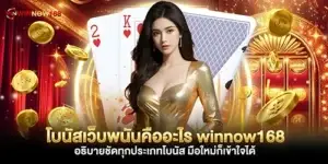 โบนัสเว็บพนันคืออะไร winnow168
